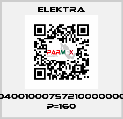 04001000757210000000 P=160 ELEKTRA