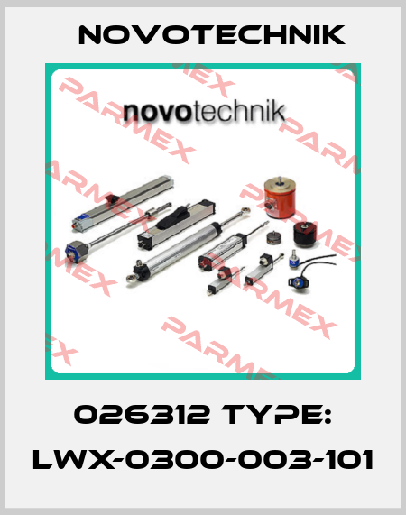 026312 Type: LWX-0300-003-101 Novotechnik