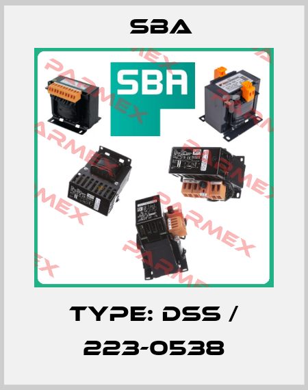Type: DSS / 223-0538 SBA