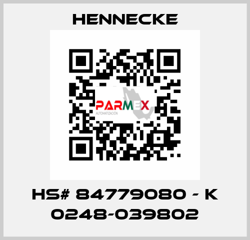 HS# 84779080 - K 0248-039802 Hennecke