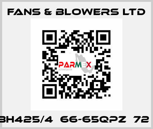 BH425/4  66-65QPZ  72㎏ Fans & Blowers Ltd