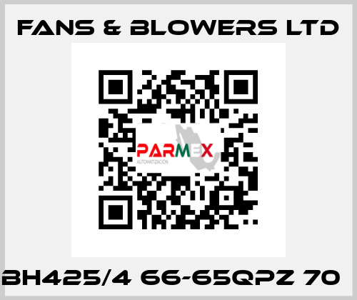 BH425/4 66-65QPZ 70㎏ Fans & Blowers Ltd