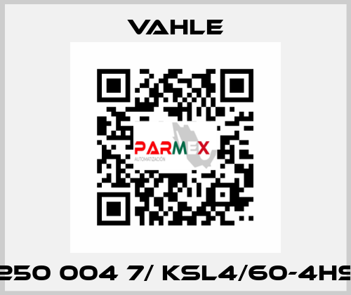 250 004 7/ KSL4/60-4HS Vahle