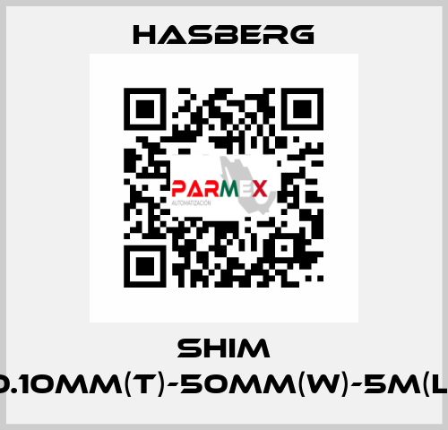 SHIM 0.10MM(T)-50MM(W)-5M(L) Hasberg