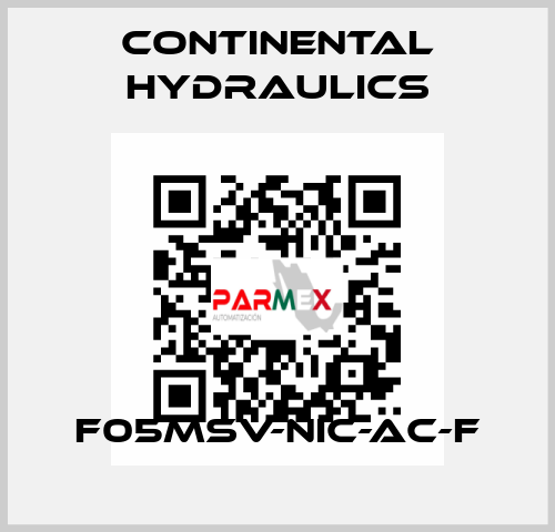 F05MSV-NIC-AC-F Continental Hydraulics