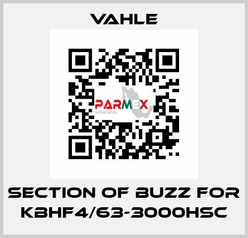 section of buzz for KBHF4/63-3000HSC Vahle