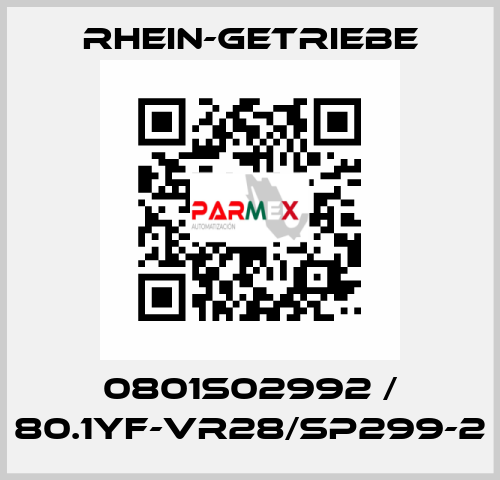 0801S02992 / 80.1YF-VR28/Sp299-2 Rhein-Getriebe