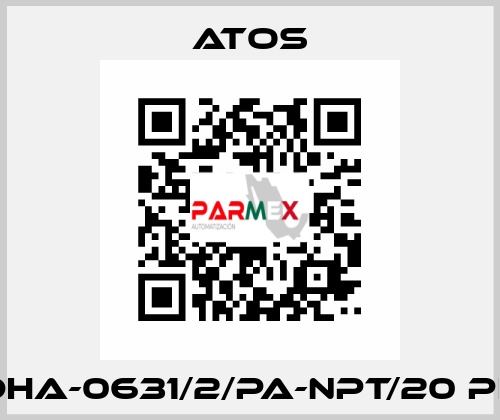 DHA-0631/2/PA-NPT/20 PE Atos