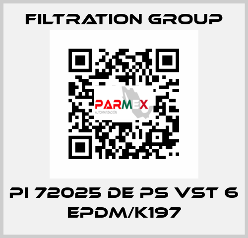 PI 72025 DE PS VST 6 EPDM/K197 Filtration Group