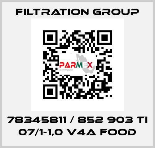 78345811 / 852 903 TI 07/1-1,0 V4A FOOD Filtration Group