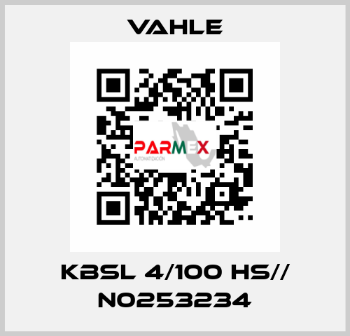 KBSL 4/100 HS// N0253234 Vahle