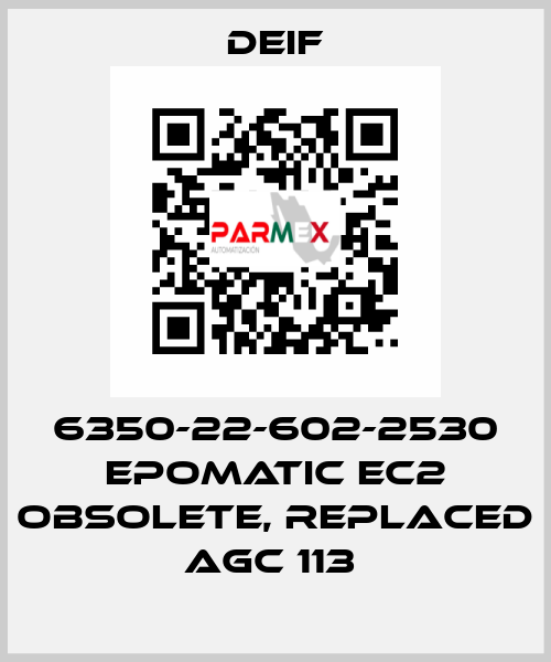 6350-22-602-2530 EPOMATIC EC2 OBSOLETE, REPLACED AGC 113  Deif