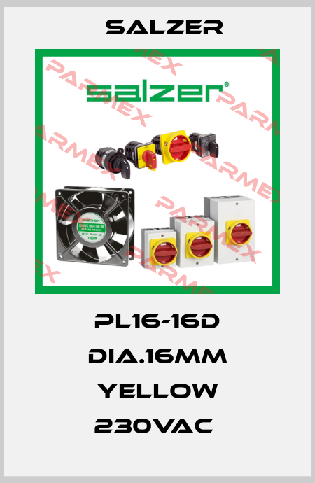 PL16-16D Dia.16mm Yellow 230VAC  Salzer