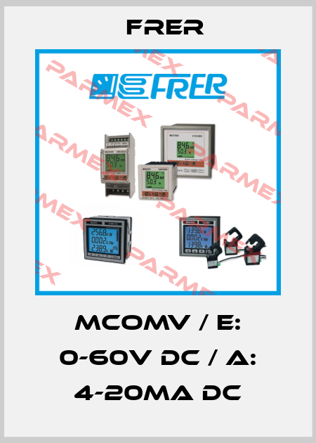 MCOMV / E: 0-60V DC / A: 4-20mA DC FRER