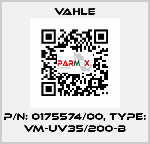 P/n: 0175574/00, Type: VM-UV35/200-B Vahle