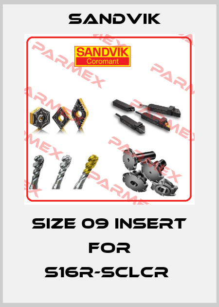 SIZE 09 INSERT FOR S16R-SCLCR  Sandvik