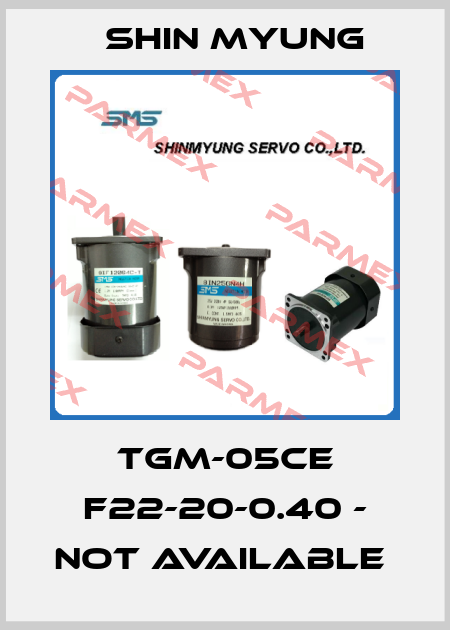 TGM-05CE F22-20-0.40 - not available  Shin Myung
