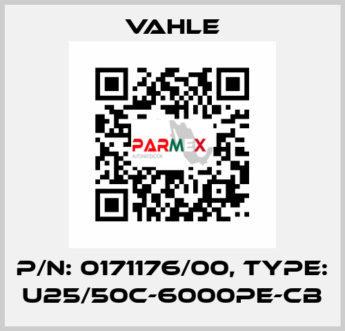 P/n: 0171176/00, Type: U25/50C-6000PE-CB Vahle