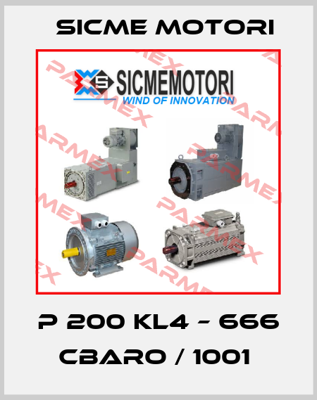 P 200 KL4 – 666 CBARO / 1001  Sicme Motori
