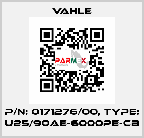 P/n: 0171276/00, Type: U25/90AE-6000PE-CB Vahle