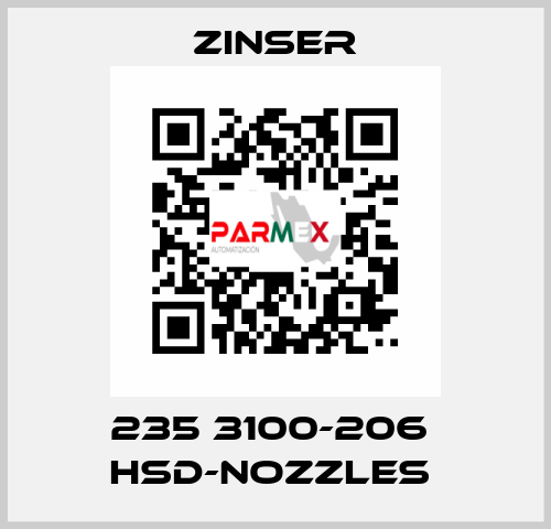 235 3100-206  HSD-nozzles  Zinser