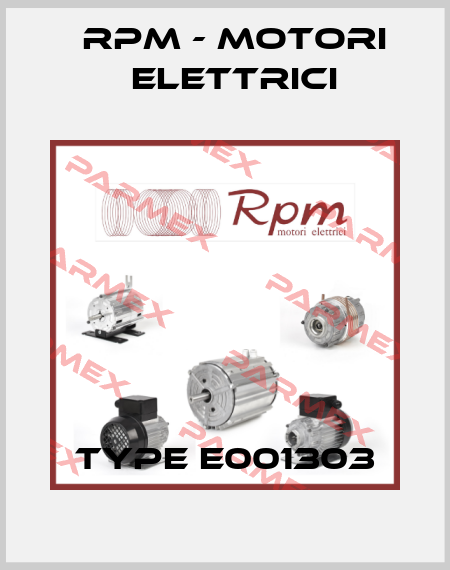 Type E001303 RPM - Motori elettrici
