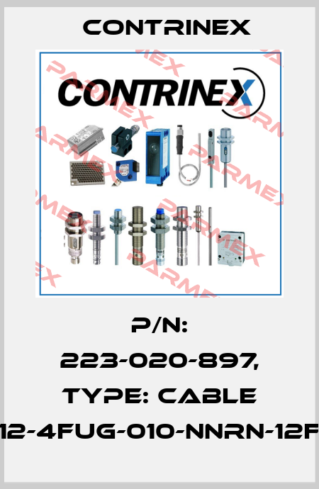 p/n: 223-020-897, Type: CABLE S12-4FUG-010-NNRN-12FG Contrinex