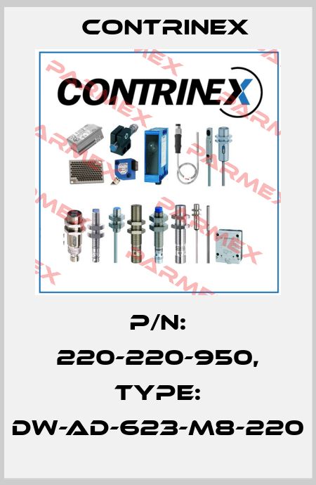 p/n: 220-220-950, Type: DW-AD-623-M8-220 Contrinex