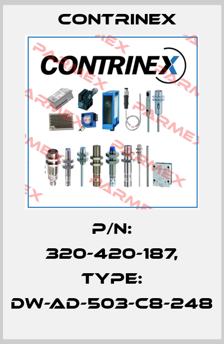 p/n: 320-420-187, Type: DW-AD-503-C8-248 Contrinex