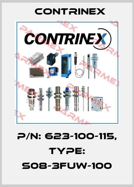 p/n: 623-100-115, Type: S08-3FUW-100 Contrinex
