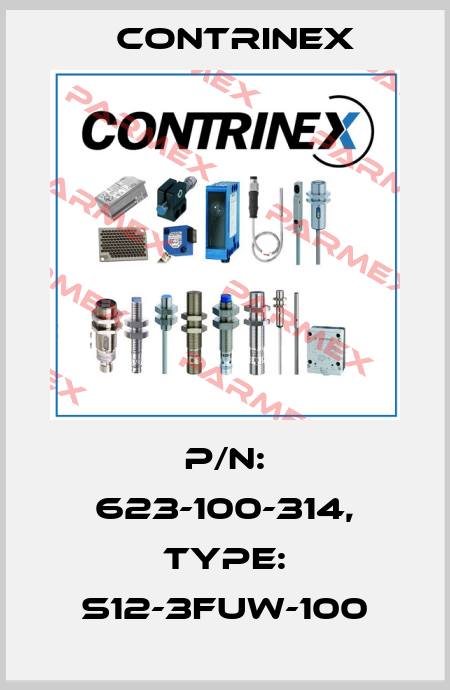p/n: 623-100-314, Type: S12-3FUW-100 Contrinex