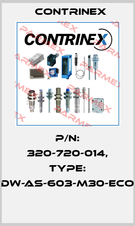 P/N: 320-720-014, Type: DW-AS-603-M30-ECO  Contrinex