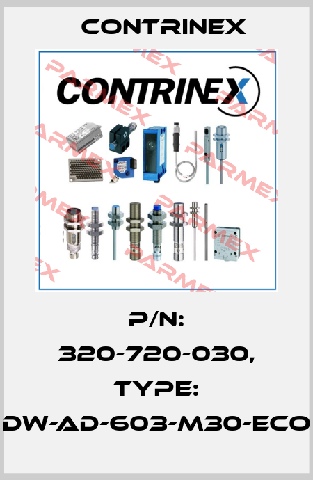 p/n: 320-720-030, Type: DW-AD-603-M30-ECO Contrinex