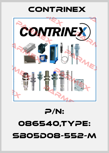 P/N: 086540,Type: SB05D08-552-M Contrinex