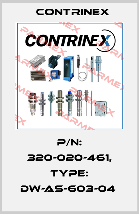 P/N: 320-020-461, Type: DW-AS-603-04  Contrinex
