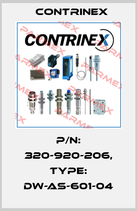 p/n: 320-920-206, Type: DW-AS-601-04 Contrinex