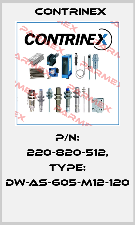 P/N: 220-820-512, Type: DW-AS-605-M12-120  Contrinex