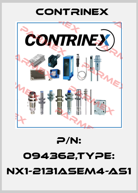 P/N: 094362,Type: NX1-2131ASEM4-AS1 Contrinex