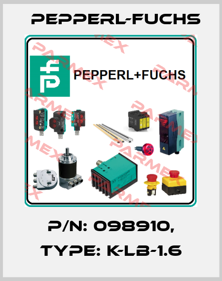 p/n: 098910, Type: K-LB-1.6 Pepperl-Fuchs