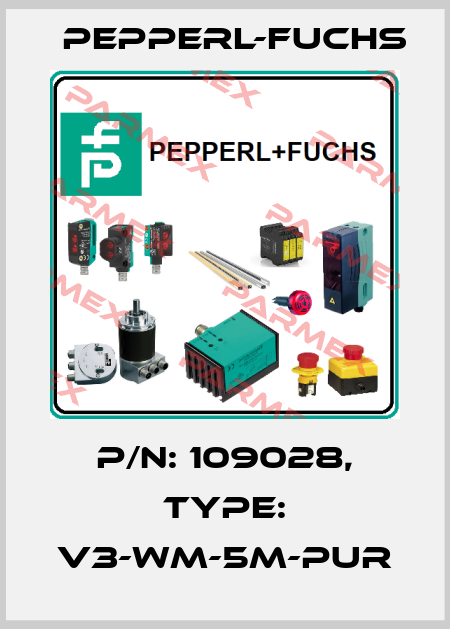 p/n: 109028, Type: V3-WM-5M-PUR Pepperl-Fuchs
