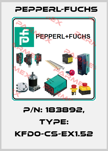 p/n: 183892, Type: KFD0-CS-EX1.52 Pepperl-Fuchs