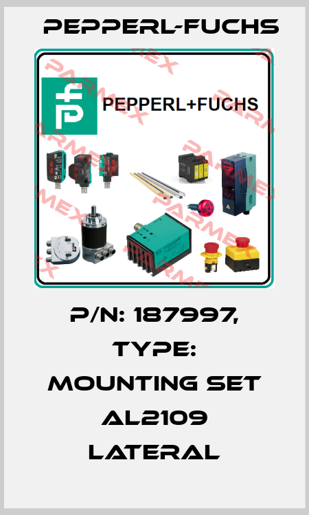p/n: 187997, Type: Mounting Set AL2109 lateral Pepperl-Fuchs