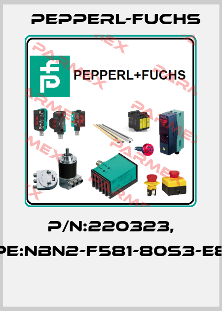 P/N:220323, Type:NBN2-F581-80S3-E8-V1  Pepperl-Fuchs