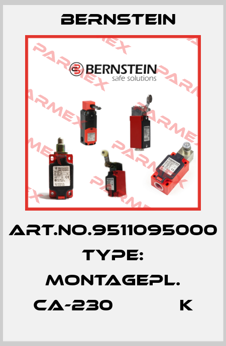 Art.No.9511095000 Type: MONTAGEPL. CA-230            K Bernstein