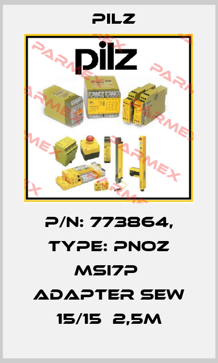 p/n: 773864, Type: PNOZ msi7p  Adapter SEW 15/15  2,5m Pilz