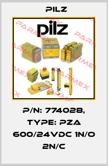 p/n: 774028, Type: PZA 600/24VDC 1n/o 2n/c Pilz