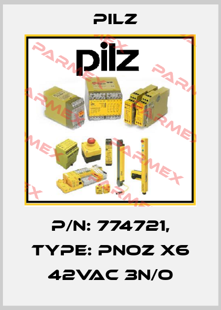 p/n: 774721, Type: PNOZ X6 42VAC 3n/o Pilz