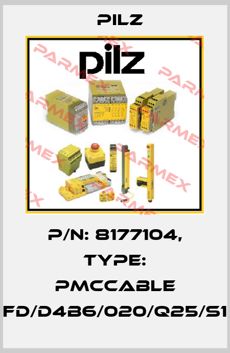 p/n: 8177104, Type: PMCcable FD/D4B6/020/Q25/S1 Pilz