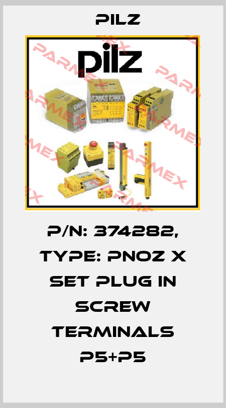 p/n: 374282, Type: PNOZ X Set plug in screw terminals P5+P5 Pilz