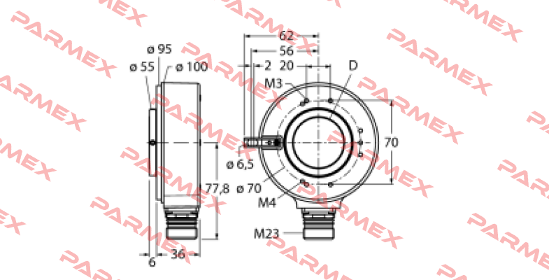 RI-42H25S4-2B5000-12M23 Turck